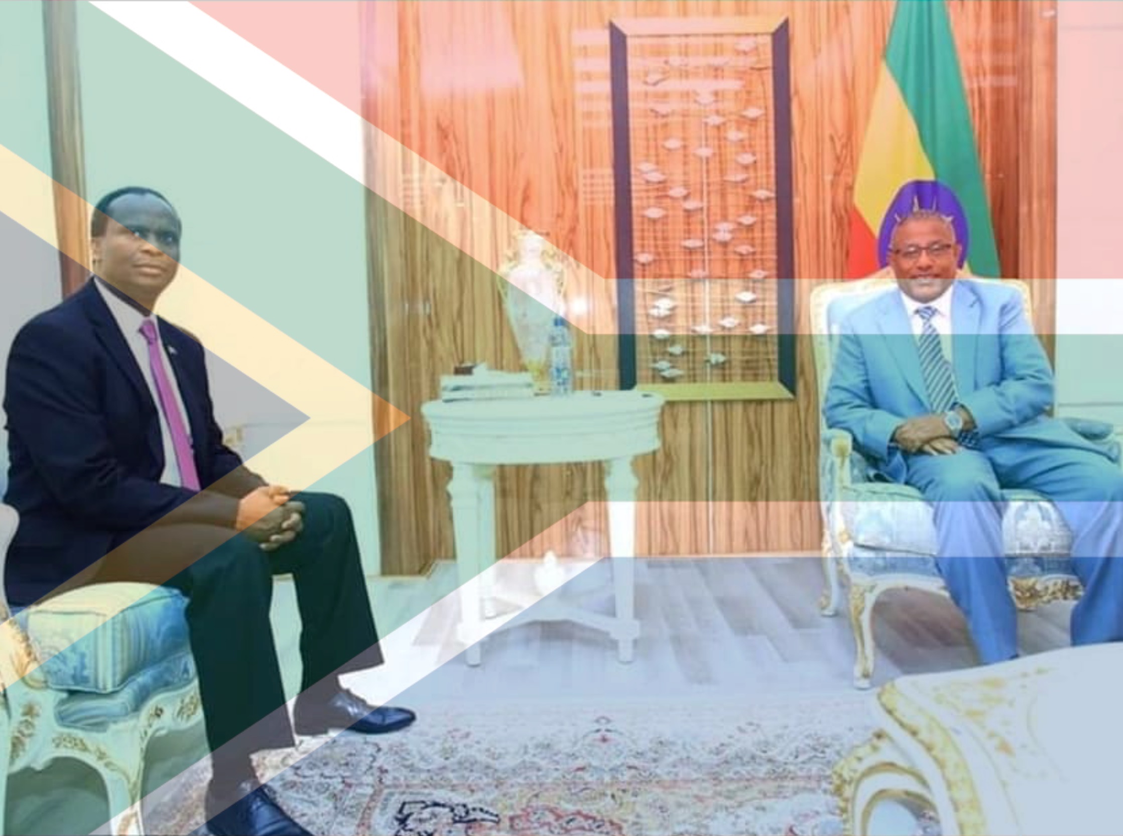 H.E Ambassador Edward Xolisa Makaya pays a courtesy visit to the Minister of Foreign Affairs of the Federal Democratic Republic of Ethiopia, H.E Gedu Andargachew 31 December 2019 