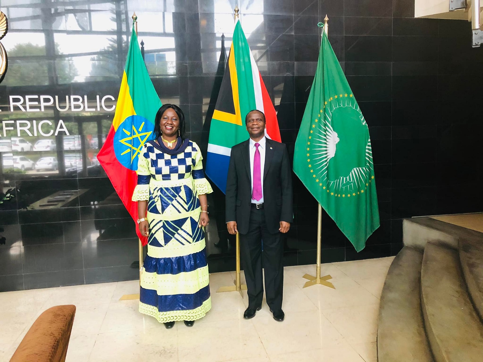 H.E. Ambassador EX Makaya received H.E. Ambassador Olivia Raghnaghnewende Rouamba on Burkina Faso for a courtesy call, 20 January 2022.