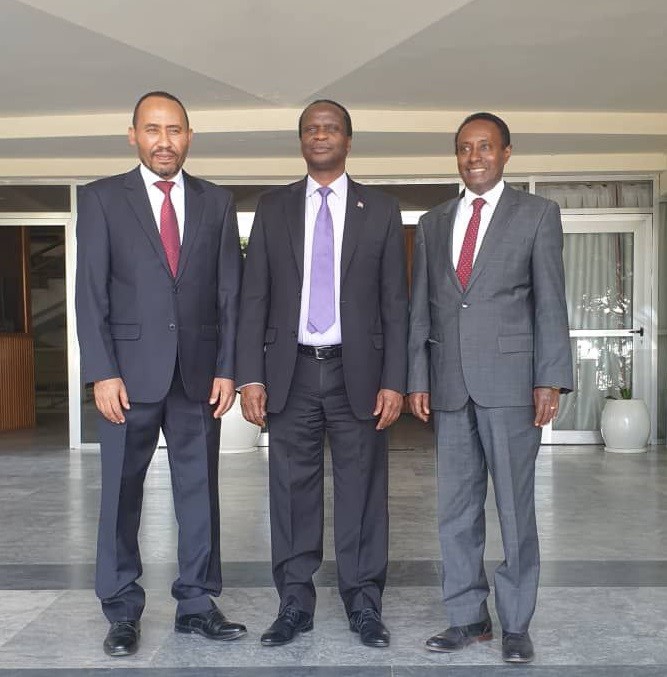 On 11 May 2022, H.E. Ambassador Makaya discussed a number of bilateral issues with the Director-General for African Affairs at the Ministry of Foreign Affairs: H.E. Ambassador Fesseha Shawel and Ambassador-Designate of Ethiopia to South Africa: H.E. Mr Muktar Kedir Abdu.