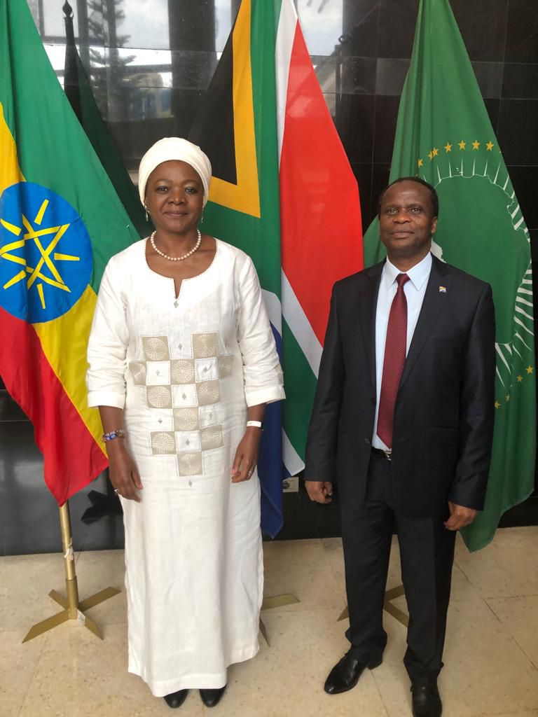 On 27 June 2022, Dr Sihaka Tsemo: Director of UNAIDS Liaison Office to the AU & UNECA paid a courtesy visit to H.E. Ambassador Makaya
