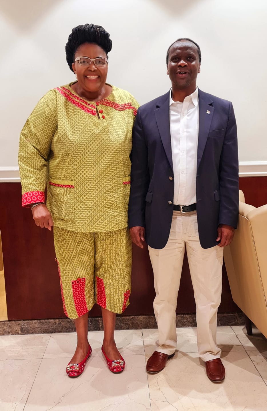 On_Sunday_30_January 2022_Ambassador_Makaya_during_a_courtesy_and_consultation_with Honourable_Ms_Pemmy_Majodina_the_Chief_Whip_of_the_National_Assembly_of the Republic_of_South_Africa_and_who_is_also_part_of_the_delegation_of_the_members_of_the_Pan_African_Parliament_Southern_Africa Caucus
